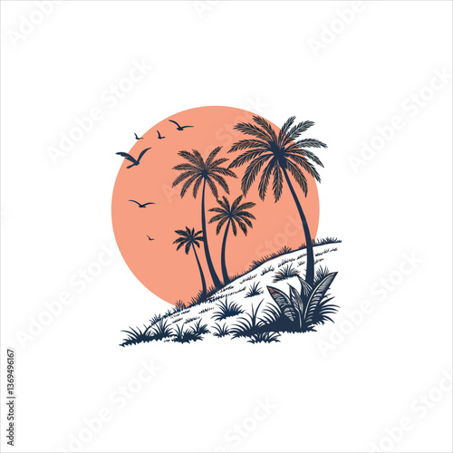 Palm-Lined Shores: A Coastal Dreamscape