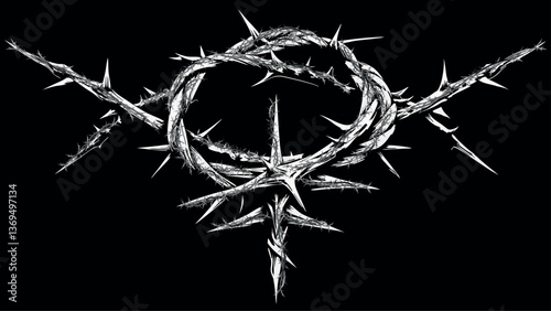 Print unreadable death metal vector