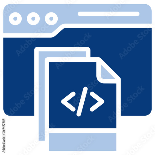Javascript Flat Blue Icon