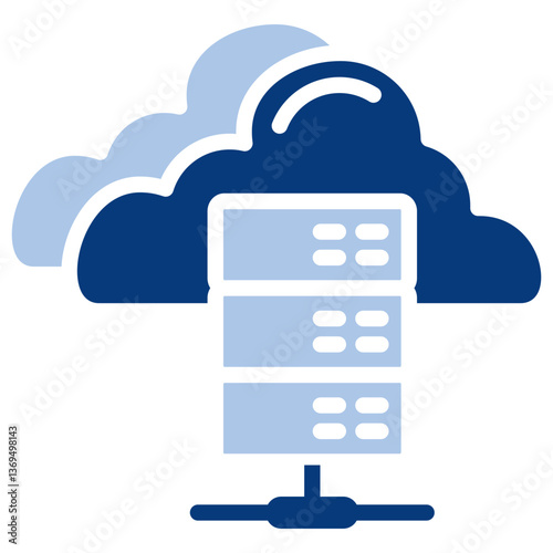 Server Flat Blue Icon