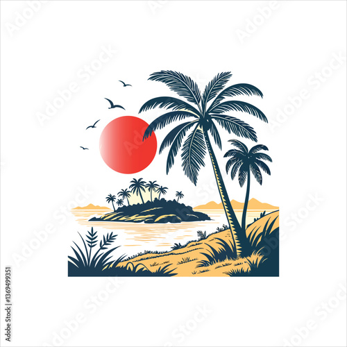 Palm-Lined Shores: A Coastal Dreamscape