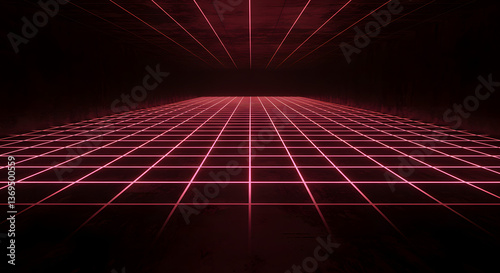  Pink Laser Grid Tunnel