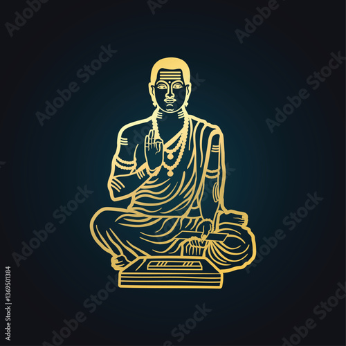 Basweshwar Maharaj, a revered saint and social reformer, symbolizes wisdom, justice, and spiritual guidance.