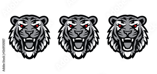 Lion face logo, head of a lion, icon, symbol, vector graphic illustration art