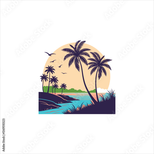 Palm-Lined Shores: A Coastal Dreamscape