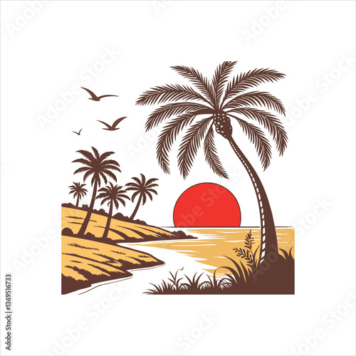Palm-Lined Shores: A Coastal Dreamscape