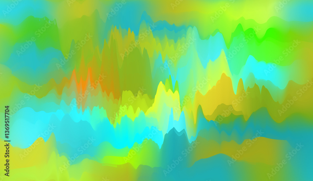 Fototapeta premium Premium Photo A colorful mountain with a black background and a blue and green