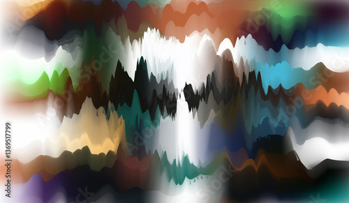 Black White Wavy Grunge Pattern Backgrounds Stock Illustration