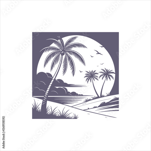 Palm-Lined Shores: A Coastal Dreamscape