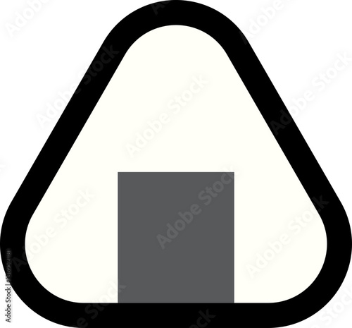 Black line icon Triangular Kimbap, onigiri
