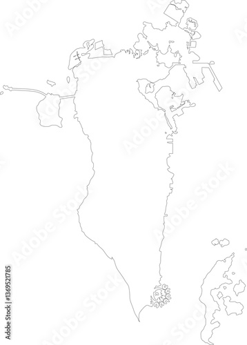 Outline Map of Bahrain