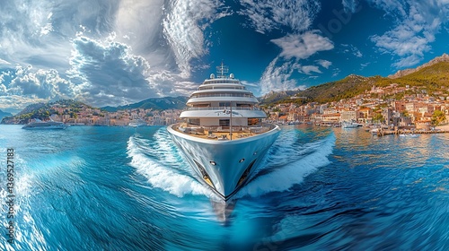Luxury yacht cruising Adriatic coast, Dubrovnik