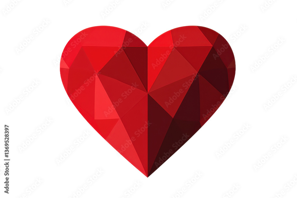 A bold red heart symbol in a vibrant flat design with clean lines and symmetrical form against a white background embodying love and romance A bold red heart symbol in a vibrant flat design with clean lines and symmetrical form against a white background embodying love and romance