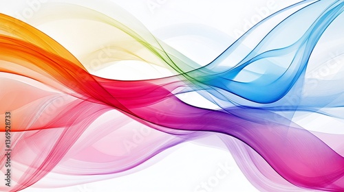 Abstract colorful flowing ribbons design.