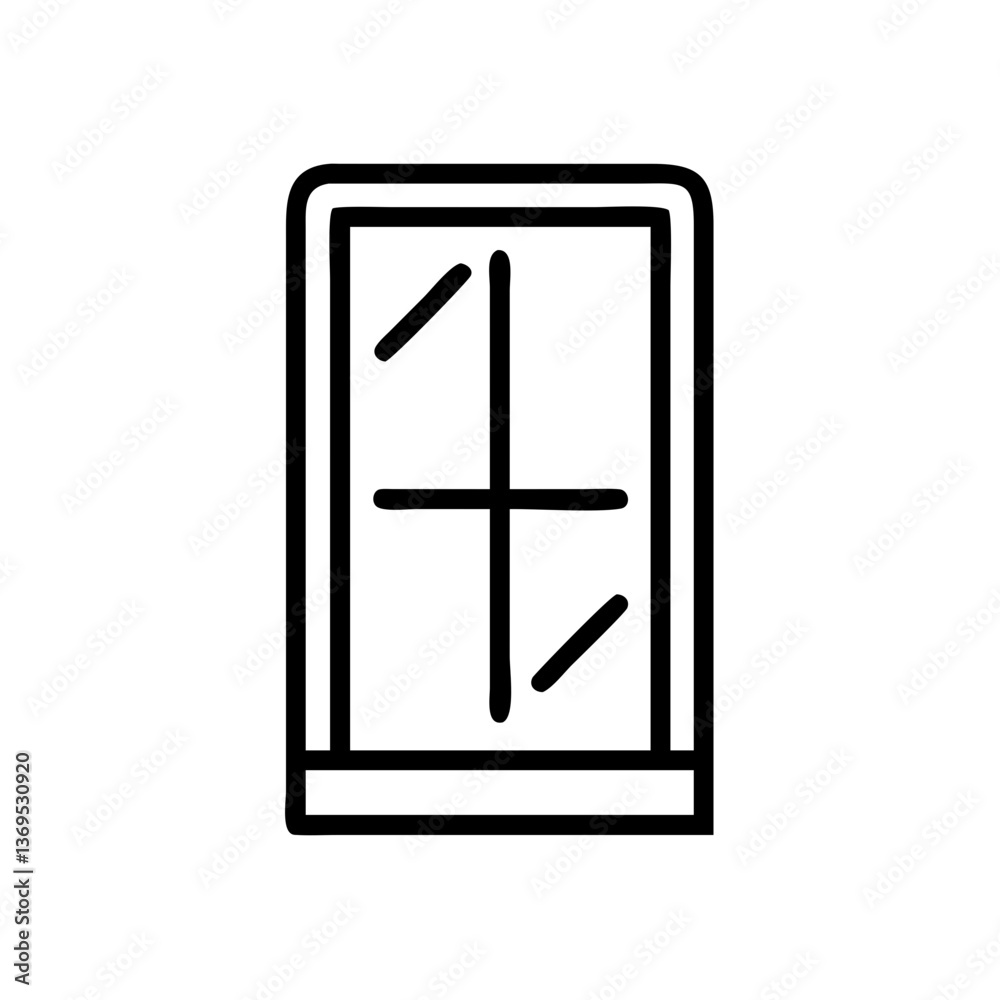 Simple Window Icon Design in Black and White Simple Window Icon Design in Black and White