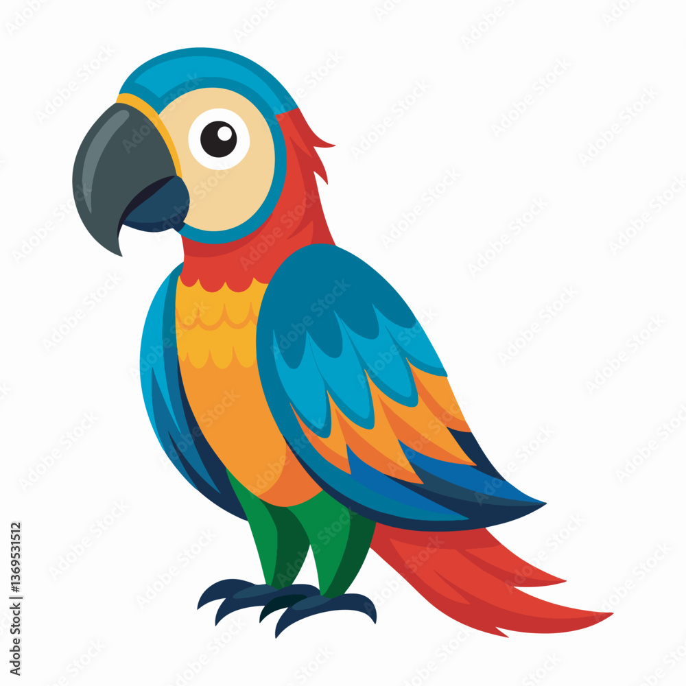 Fototapeta premium Parrot vector and illustration.