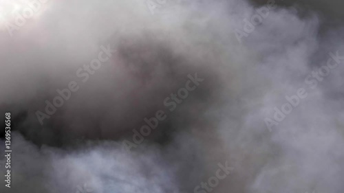Thick Smoke from the fire background, Black Smoke The house is on fire