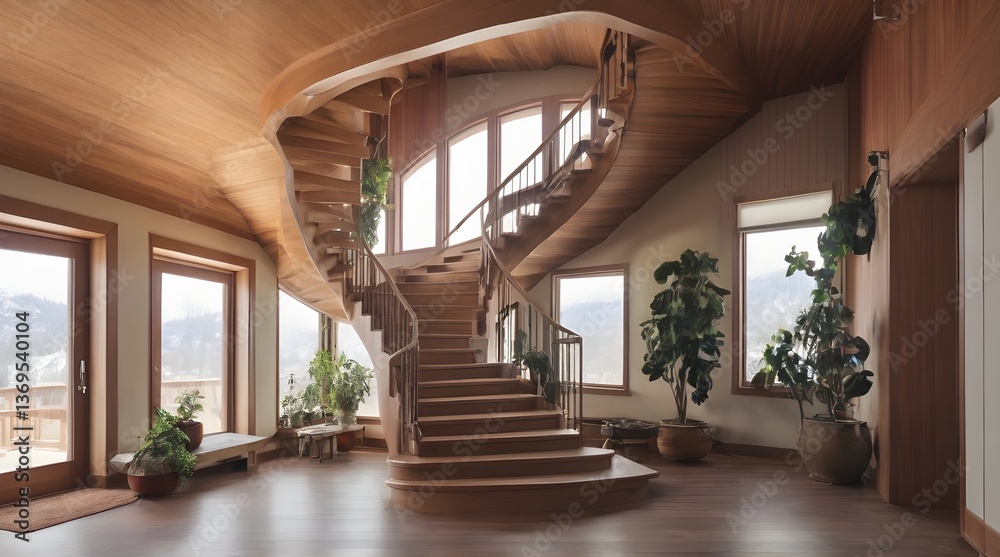 Stairs in a house.generative.ai
