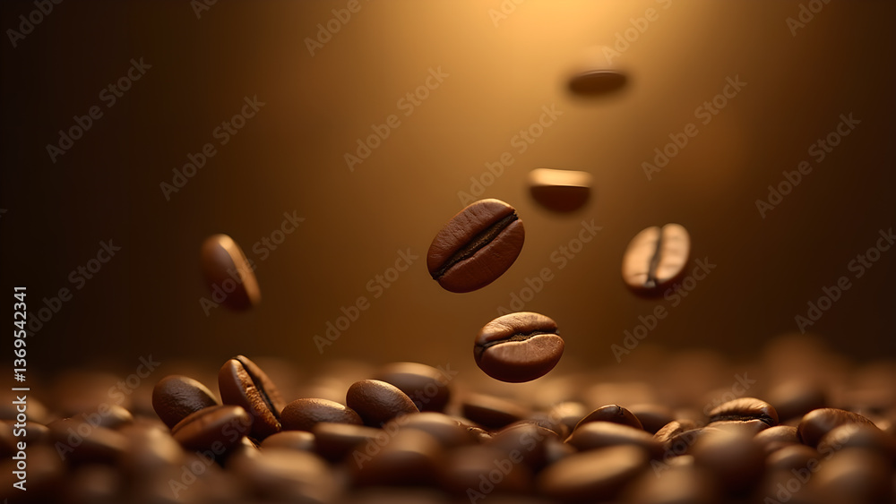 Aromatic Cascade: Coffee Beans in Motion Capture Aromatic Cascade: Coffee Beans in Motion Capture