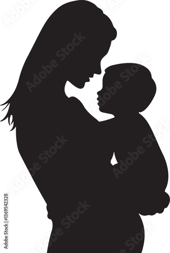 Wallpaper Mural Mother & Child Love Silhouette Bundle | Heartwarming Family SVG Pack Torontodigital.ca