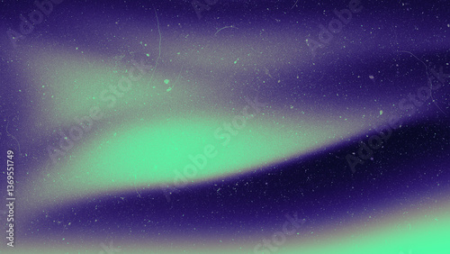 Abstract Northern Lights Gradient Background with dust texture