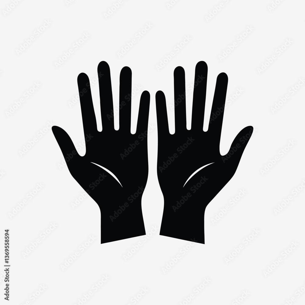 hands icon vector, filled flat sign, solid pictogram isolated on white, logo illustration hands icon vector, filled flat sign, solid pictogram isolated on white, logo illustration