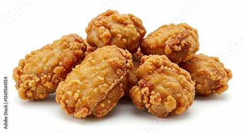 Fried chicken karage with clear background