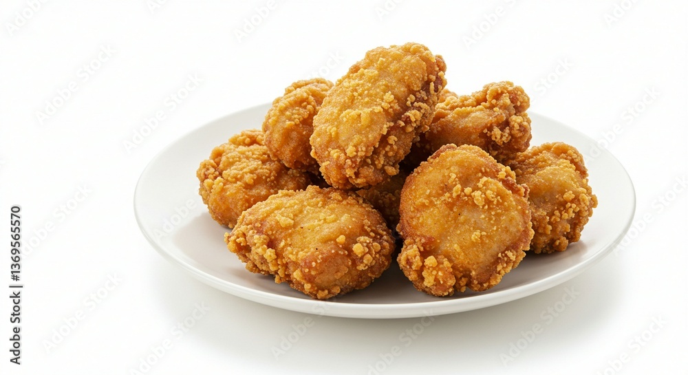 Fried chicken karage with clear background Fried chicken karage with clear background