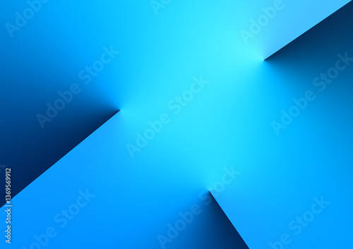 abstract blue triangle gradient with shadow depth and shine light textures background