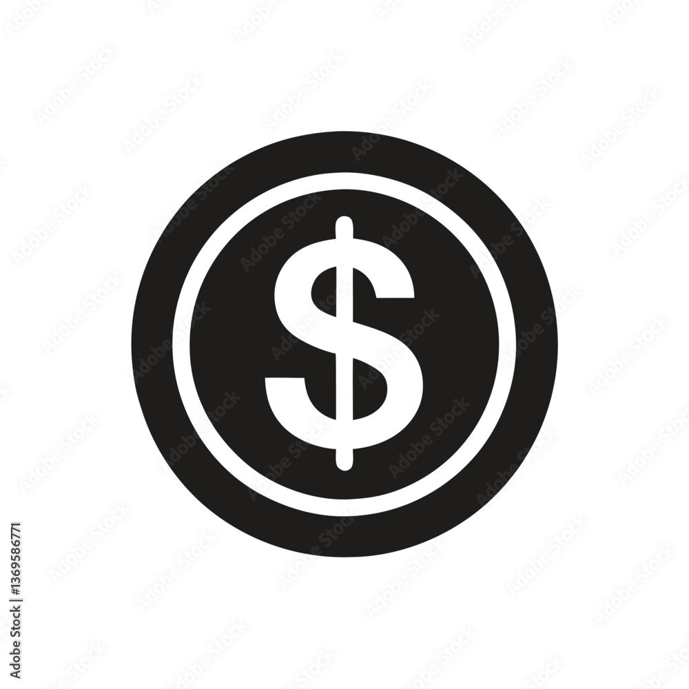 Money Icon - Graphic Icon dollar sign silhouette Money Icon - Graphic Icon dollar sign silhouette