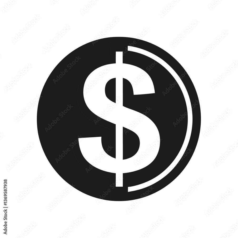 Money Icon - Graphic Icon dollar sign silhouette Money Icon - Graphic Icon dollar sign silhouette