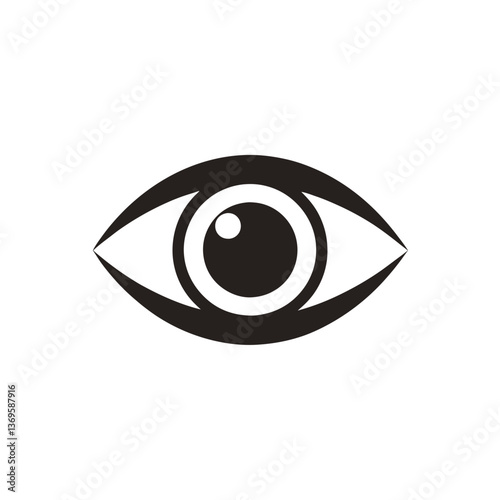 eye icon. eyesight symbol, eye, view, vision icon silhouette