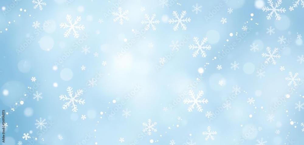Subtle icy blue and white snowflake pattern on a soft, frosted background, white, abstract Subtle icy blue and white snowflake pattern on a soft, frosted background, white, abstract