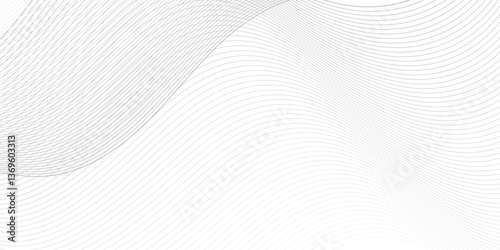 Abstract white and gray line dynamic creative smooth beautiful space digital composite sound and wave bland line. frequency flow business stripe gradient white vector technology template background.	
