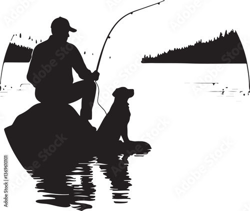  Fishing Silhouette Bundle | Fishing SVG & PNG Designs for Anglers