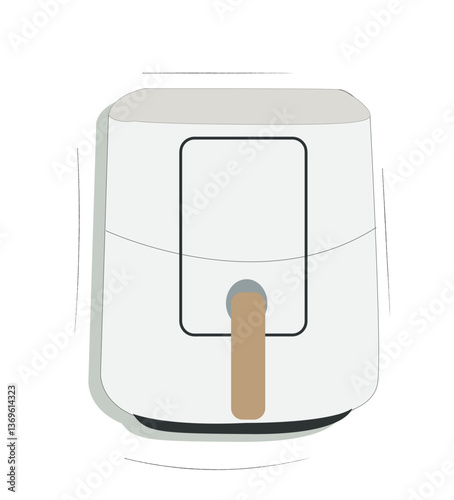 air fryer icon.Modern air fryer