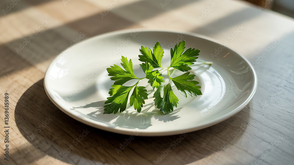 fresh parsley on a plate fresh parsley on a plate