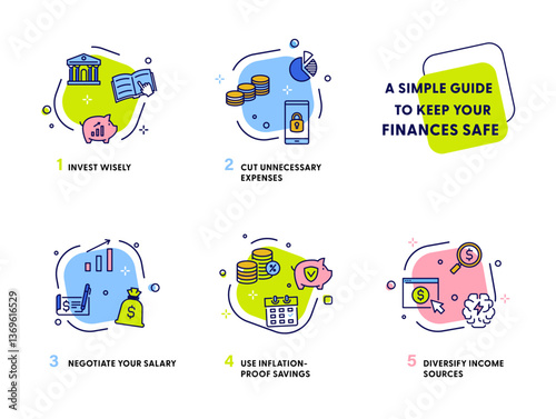 Infographic on keeping your finances safe with practical tips on smart money management