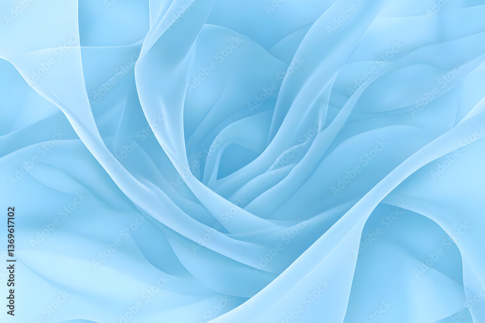 Fototapeta premium Abstract Blue Waves Flow Gently, Serenity Background