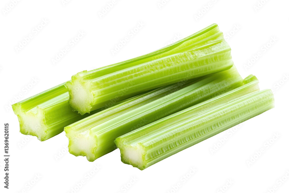 Chopped Celery Stalks on transparent background Chopped Celery Stalks on transparent background