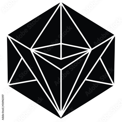 vector of a cubist geometry design