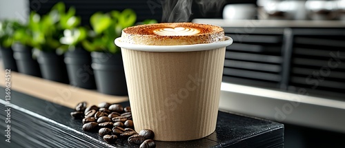 Cappuccino in a Paper Cup