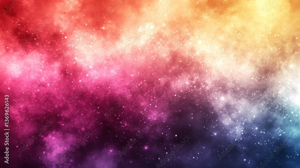 Naklejka premium Colorful Nebula Galaxy Space Background