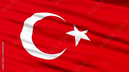 waving flag of turkey
