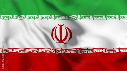 Iran waving national flag of 