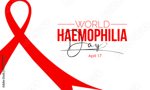 World Haemophilia Day. April month health and medical Awareness Concept. Vector Template.