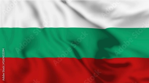 waving national flag of hungary or bulgaria