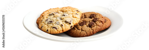 chocolate chip cookie isolated on transparent