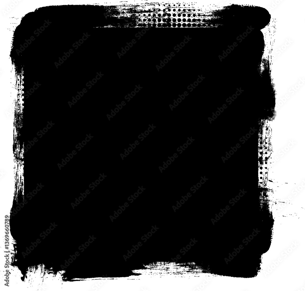 black ink brush painting black banner label artistic grunge graphic element black ink brush painting black banner label artistic grunge graphic element