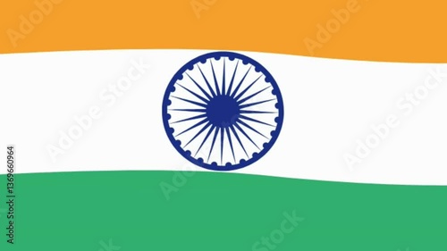 Indian waving flag animation